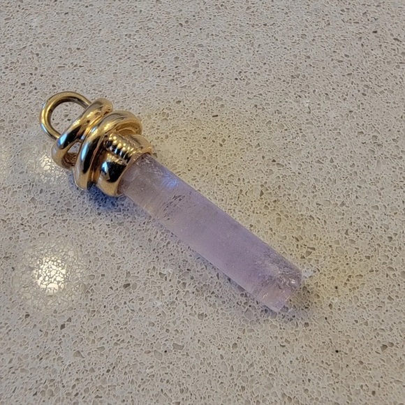 14k gold rose quartz crystal - Picture 6 of 6